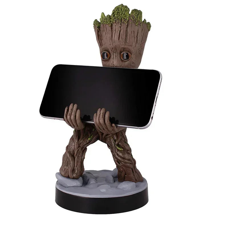 Marvel Guardians of The Galaxy Groot Gamepad Holder Figure Toys Small Tree Man Phone Bracket Statue Model Ornament Decorate Gift