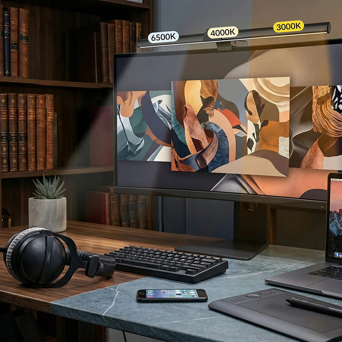 USB Powered LED Computer Screen Hanging Light Bar 30CM LED Monitor Lights Bar Dimming Lighting for Work Gaming Read Table Lamp