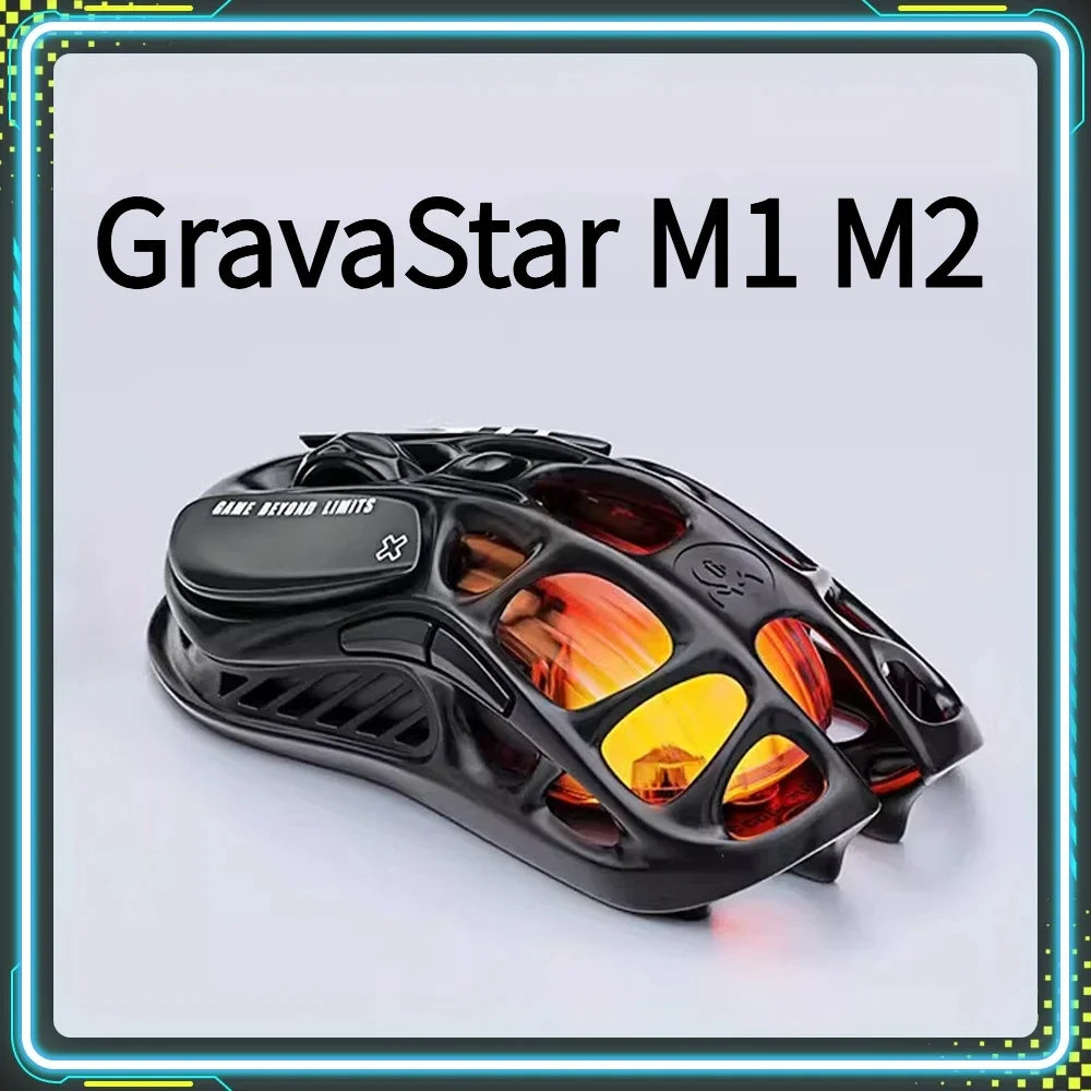 GravaStar M1 M2 Gaming Mouse Magnesium Alloy Hollow Design Custom Wired Wireless Tri-Mode Mice PC E-Sports Accessories Gifts