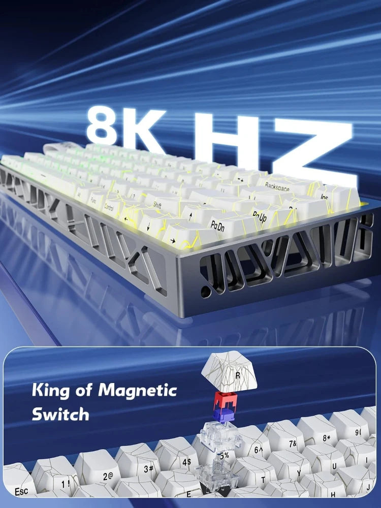 ZORNHER ZH68HE Magnetic Keyboard Wired CNC Aluminum Gaming Keyboard 65% Rapid Trigger 8K HZ Polling Rate Magnetic Switch