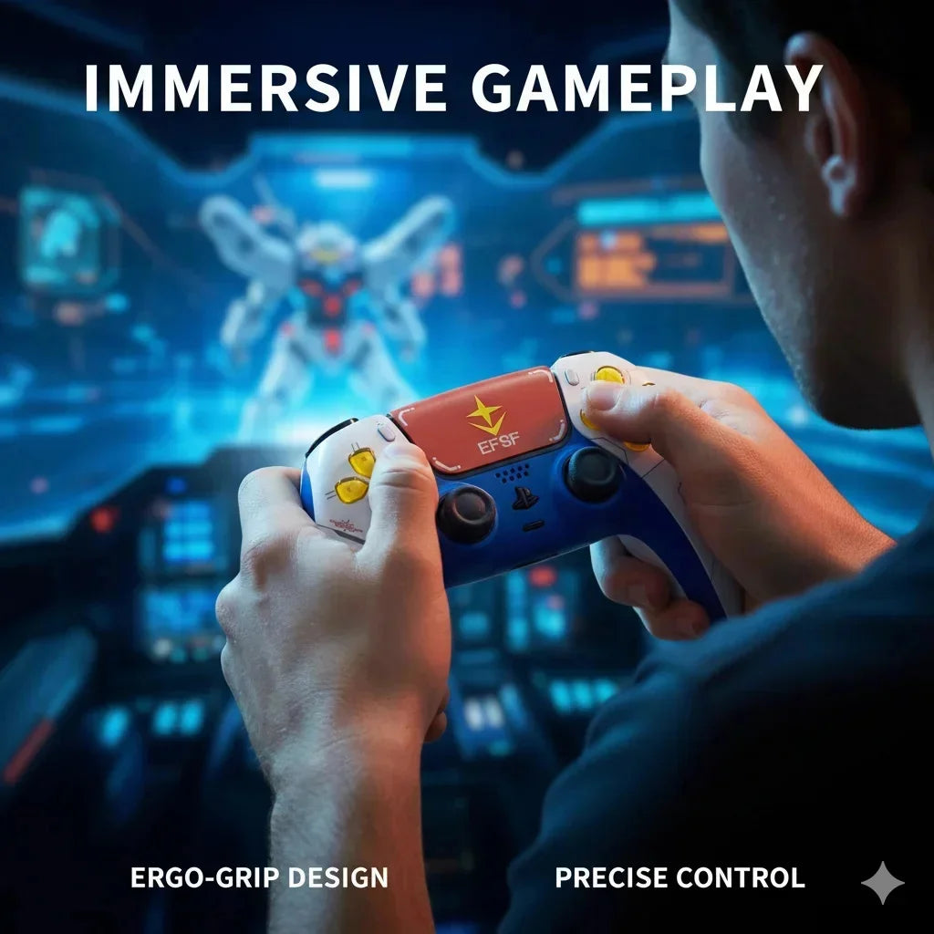 PS5 Controller Shell Replacement Mecha Theme DualSense Custom Housing Gamepad Cover Protective Case DIY Upgrade Gaming Kit