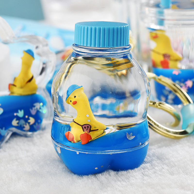 Creative Quirky Duck Keychain Acrylic Pendant