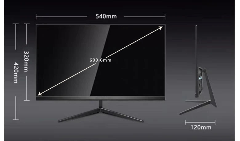 24-Inch 2K 144Hz Borderless Curved Monitor,Ultra HD Desktop and Laptop Display with Built-in Speakers,High Refresh Rate Gaming