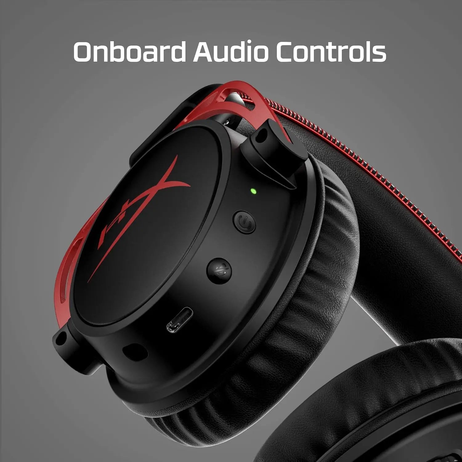 Wireless Gaming Headset with DTS Spatial Audio, 300H Battery, Noise-Canceling Mic, Dual Chamber Drivers, Aluminum Frame - Red (Renewed)