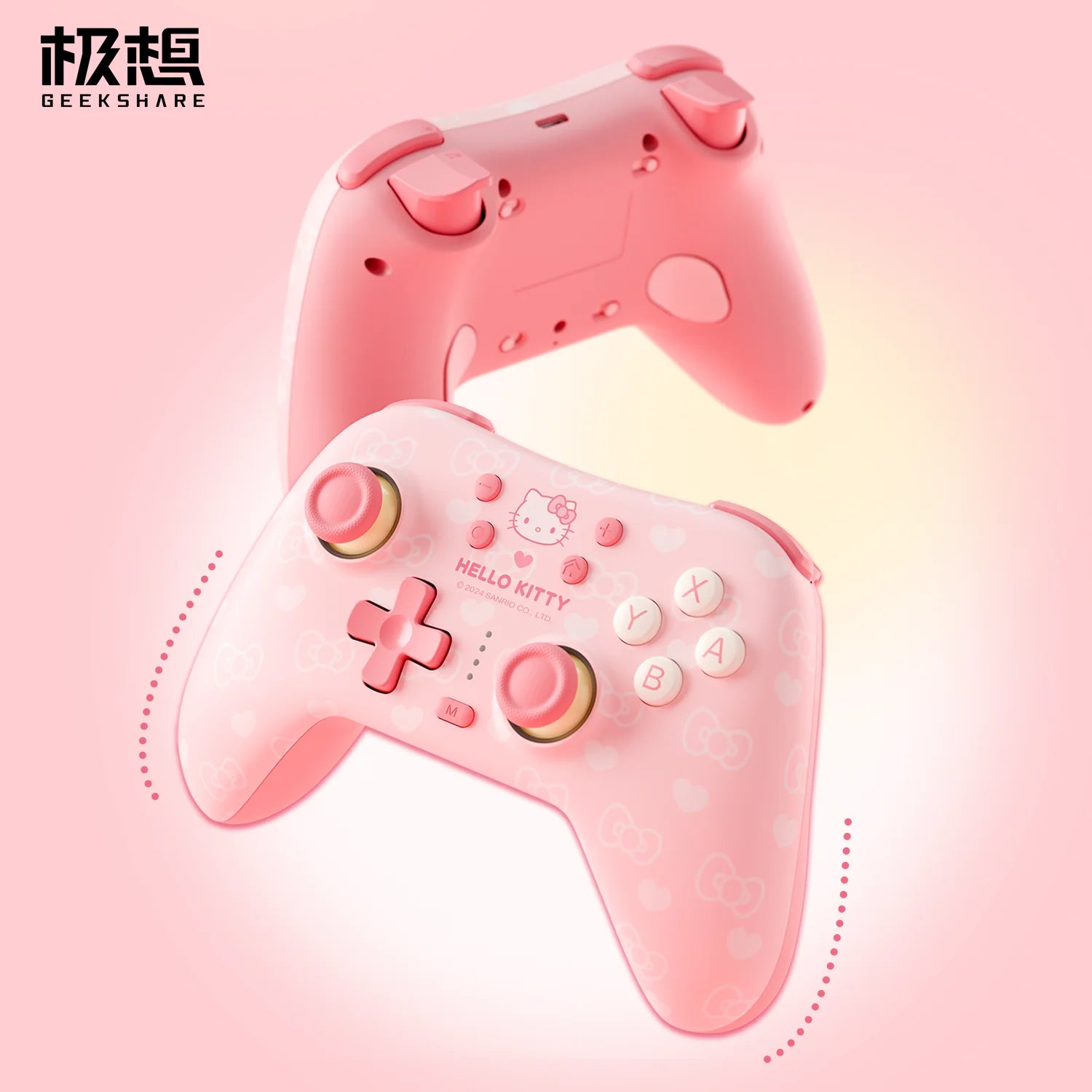 Sanrio Hello Kitty Controller 50th Anniversary Edition Wireless Gamepad Suitable For Switch/Pc/Android /Ios Cute Gift Toys