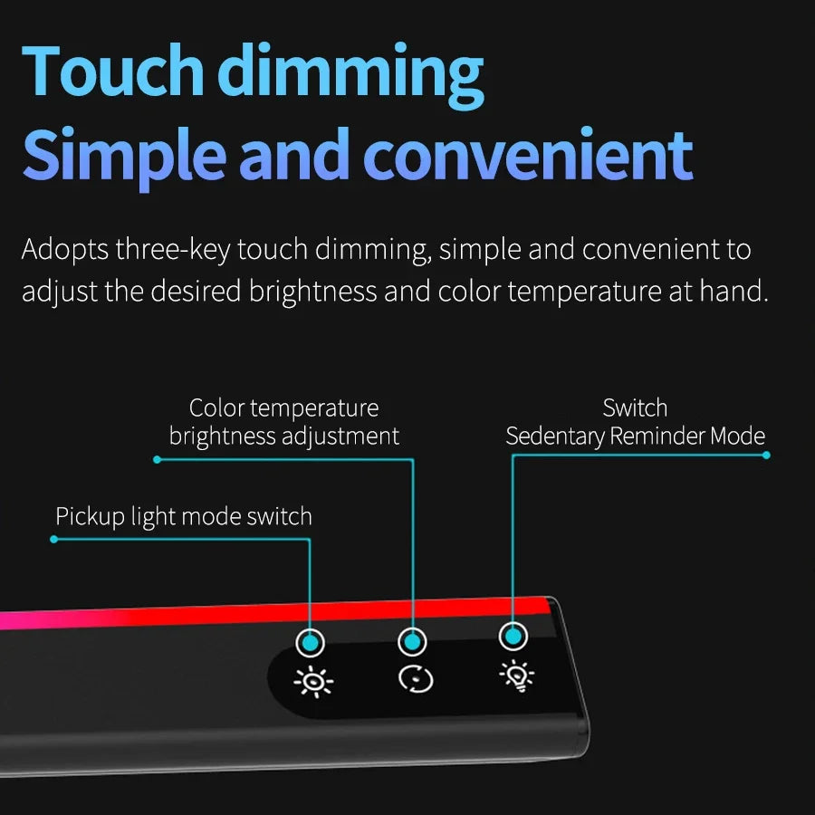 RGB Computer Monitor Light Internet Bar Gaming Office Computer Display Screen Lamp Sync to Music Reading Table Desk Lamp