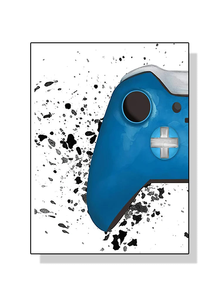 Modern Video Game Controllers Poster Handheld Game Console Gamepad Canvas Painting Wall Art Print Picture Gamer Room Home Dec