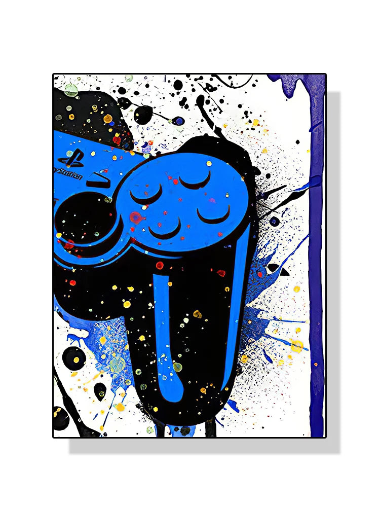 Modern Video Game Controllers Poster Handheld Game Console Gamepad Canvas Painting Wall Art Print Picture Gamer Room Home Dec