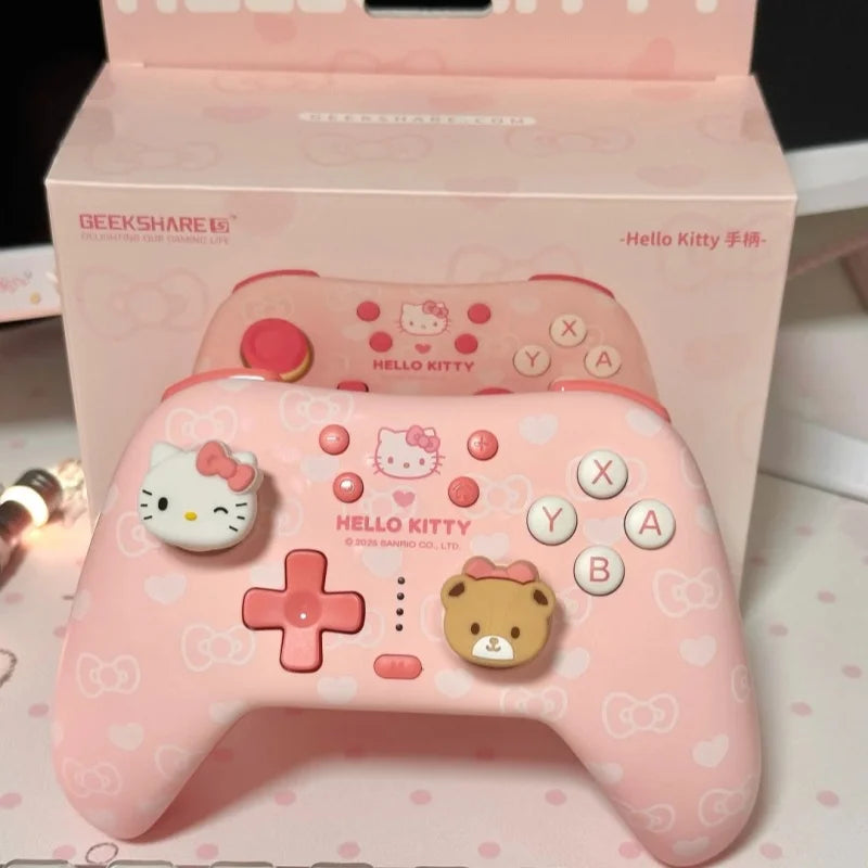Sanrio Hello Kitty Controller 50th Anniversary Edition Wireless Gamepad Suitable For Switch/Pc/Android /Ios Cute Gift Toys
