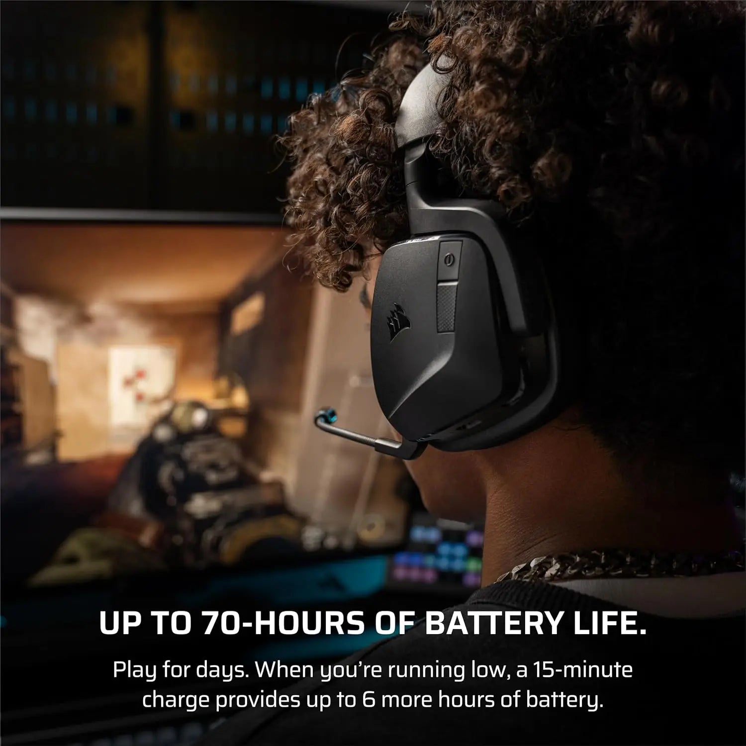 Wireless Gaming Headset: 70H Battery, Dolby Atmos, Dual Wireless for PC/PS5/PS4/Switch/Mobile
