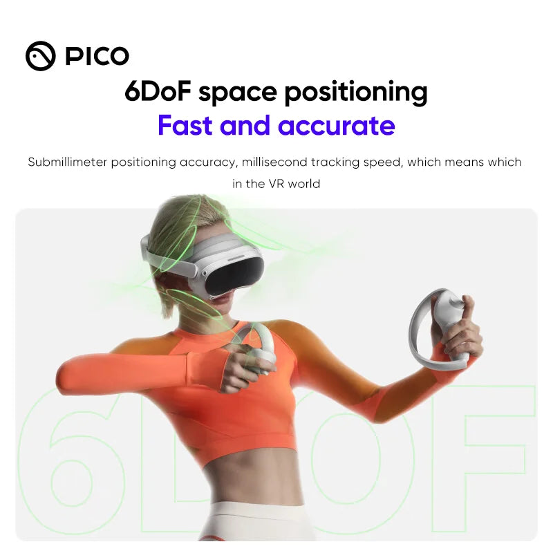 Pico 4 VR Headset RTS 8G 128G All-In-One Virtual Reality Headset Pico4 3D VR Glasses 4K+ Display for Metaverse & Stream Gaming