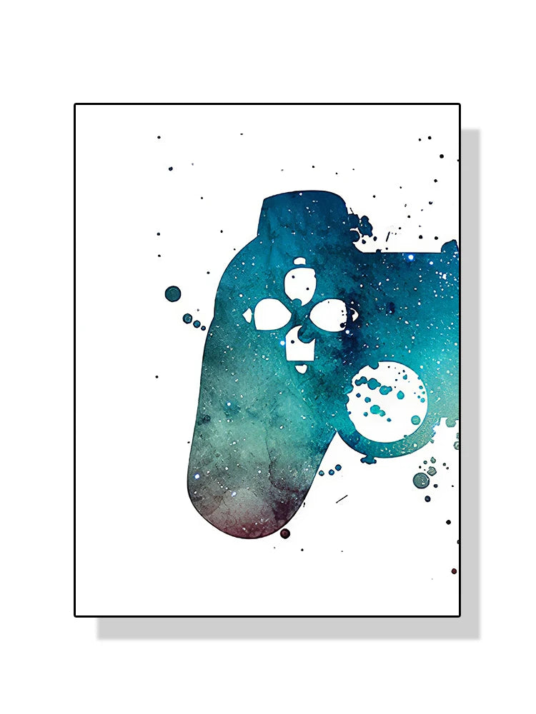 Modern Video Game Controllers Poster Handheld Game Console Gamepad Canvas Painting Wall Art Print Picture Gamer Room Home Dec