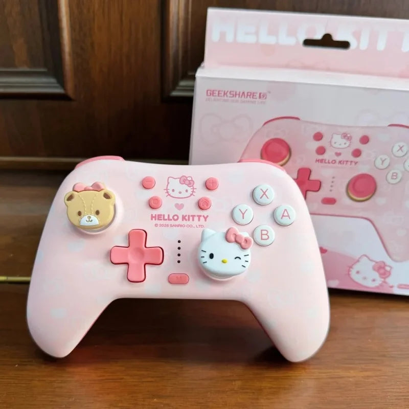 Sanrio Hello Kitty Controller 50th Anniversary Edition Wireless Gamepad Suitable For Switch/Pc/Android /Ios Cute Gift Toys
