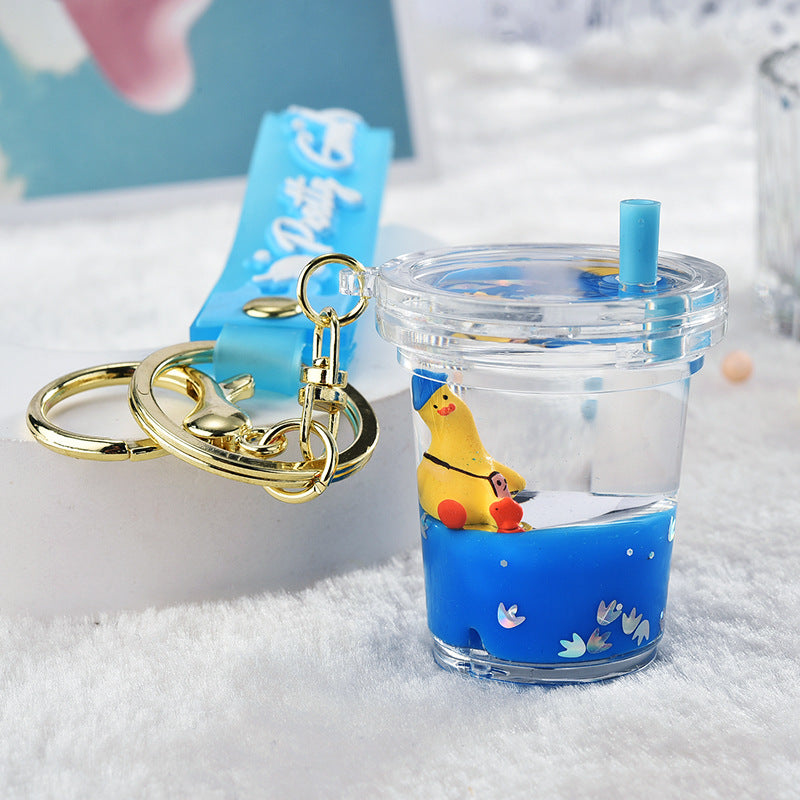 Creative Quirky Duck Keychain Acrylic Pendant