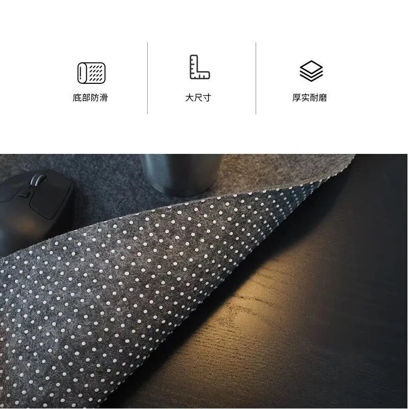 80cm X 40cm Dark gray Large Gaming Mouse Pad Computer Desk Mat Table Keyboard Wool Felt Laptop Desk Non-slip Deskpad Mousepad