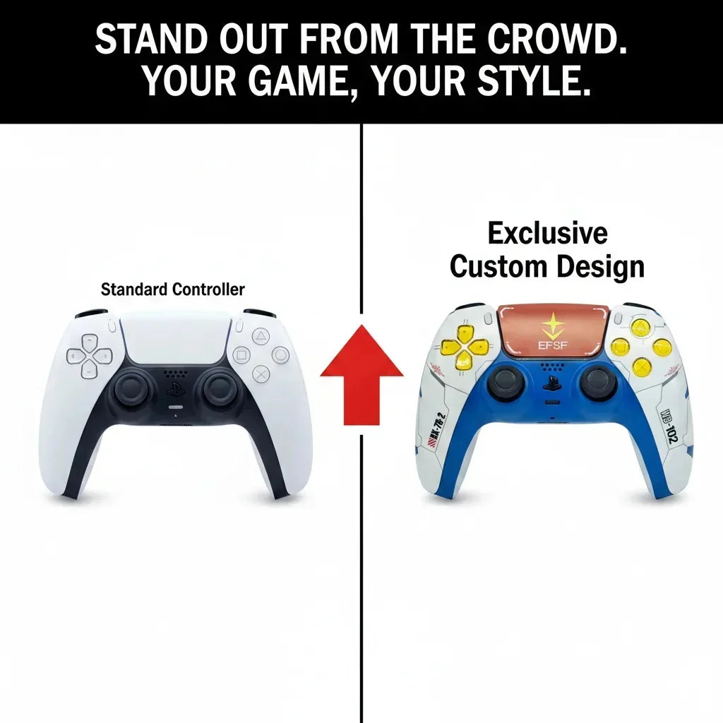 PS5 Controller Shell Replacement Mecha Theme DualSense Custom Housing Gamepad Cover Protective Case DIY Upgrade Gaming Kit