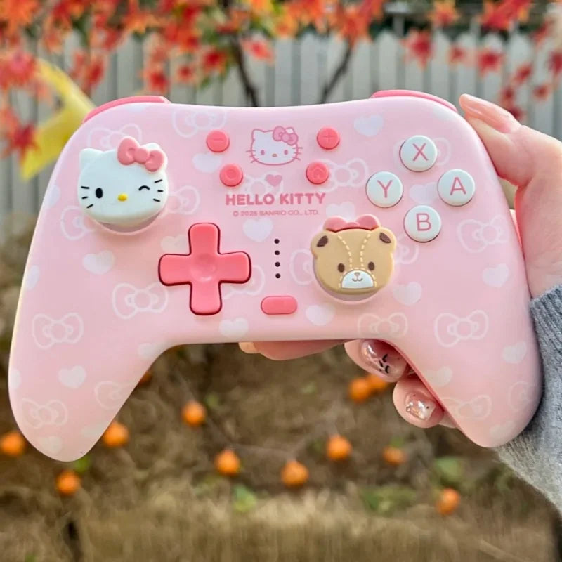 Sanrio Hello Kitty Controller 50th Anniversary Edition Wireless Gamepad Suitable For Switch/Pc/Android /Ios Cute Gift Toys