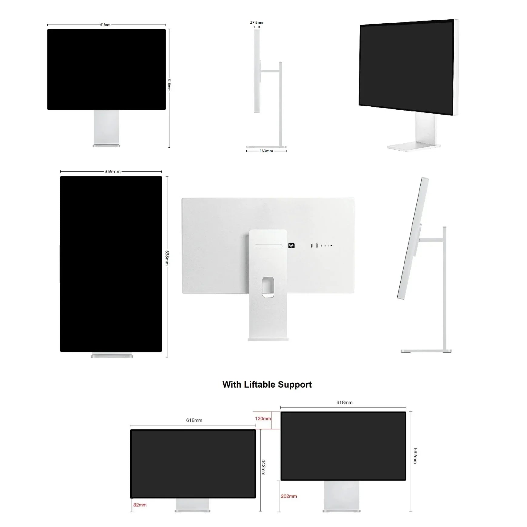 4K 5K 60HZ 27 32 Inch Designer Gaming Ultra HD IPS Monitor,Studio Pro Display XDR