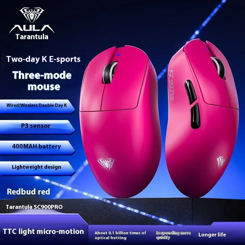 AULA SC900 Mouse Mouse Paw3950 Tri Mode Wireless 8000Hz Gaming Mice Battery Detachable Lightweight PC Accessories FPS Gamer 13