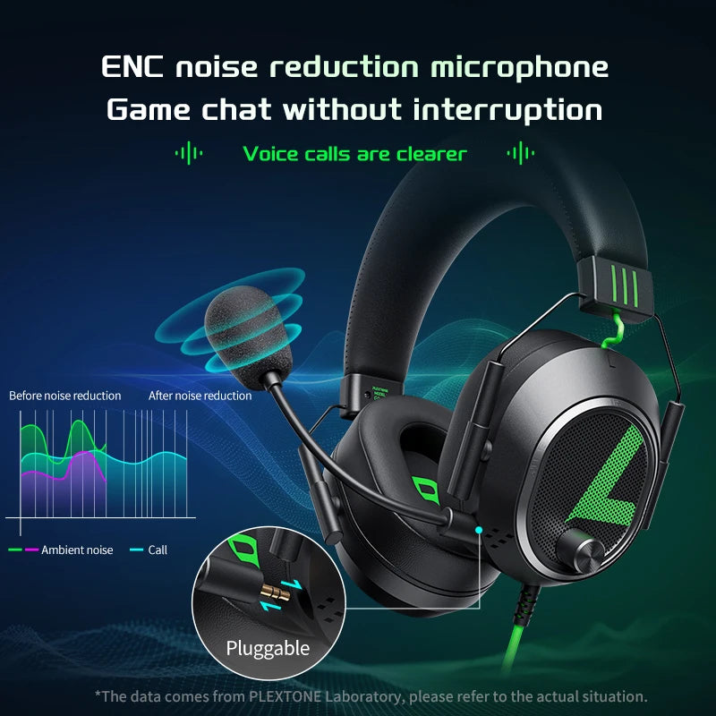 PLEXTONE G810 Hot Sale Computer Gamer Headphone With Microphone Wired Astro Gaming Headset Support  for Mobile Phone and PC PAD