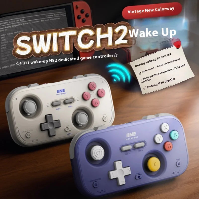 IINE Pocket Mini Controller Palm-Sized Gamepads 1000hz Hall Joystick Short Video Remote Control Suitable for NS2 Android