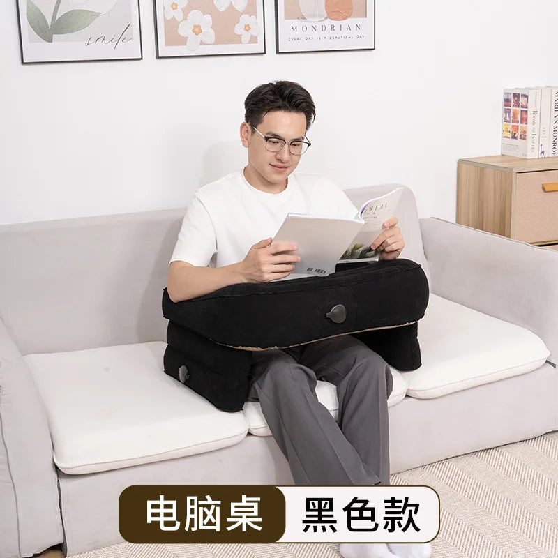 Inflatable Lap Desk Pillow Inflatable Gaming Pillow PVC and Flock Adjustable Ergonomic Design Inflatable Lap Desk Pillow