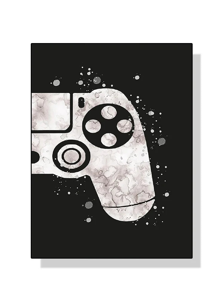 Modern Video Game Controllers Poster Handheld Game Console Gamepad Canvas Painting Wall Art Print Picture Gamer Room Home Dec