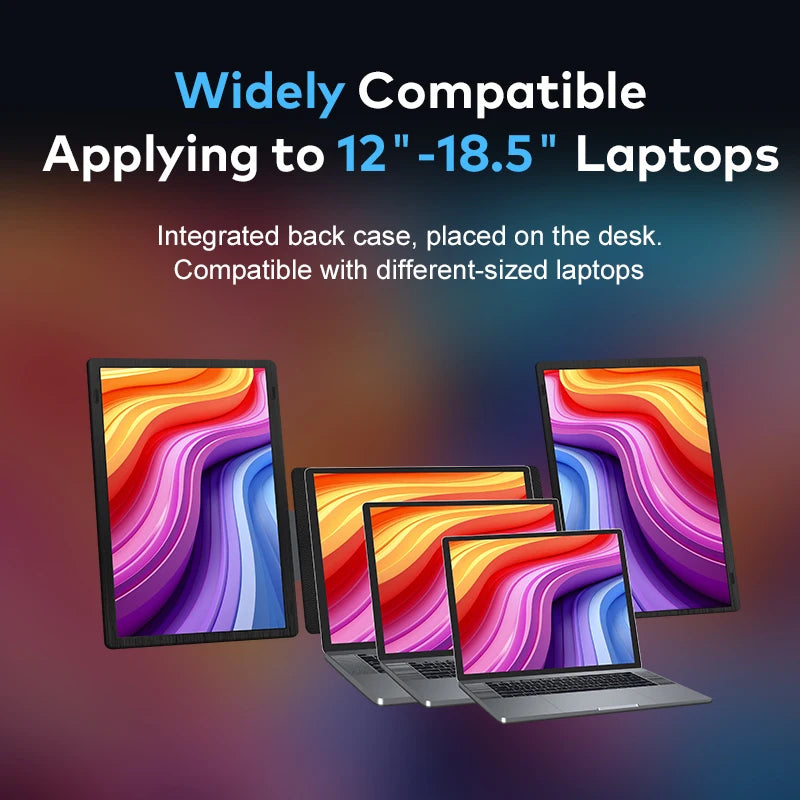 2026 Double 15.6 Inch Folding Screen Detachable Led Backlit Portable Triple Monitor for Gaming Laptop Computer