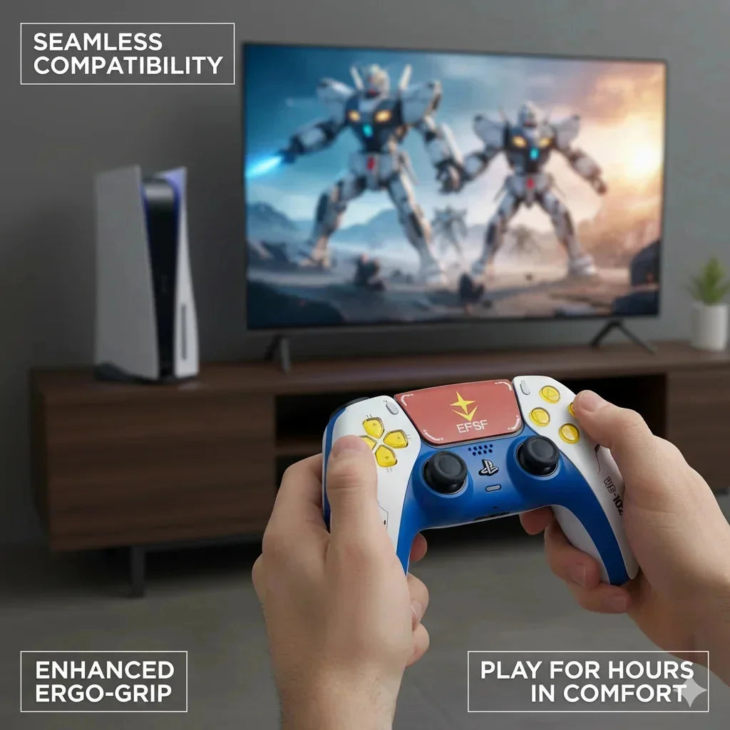 PS5 Controller Shell Replacement Mecha Theme DualSense Custom Housing Gamepad Cover Protective Case DIY Upgrade Gaming Kit