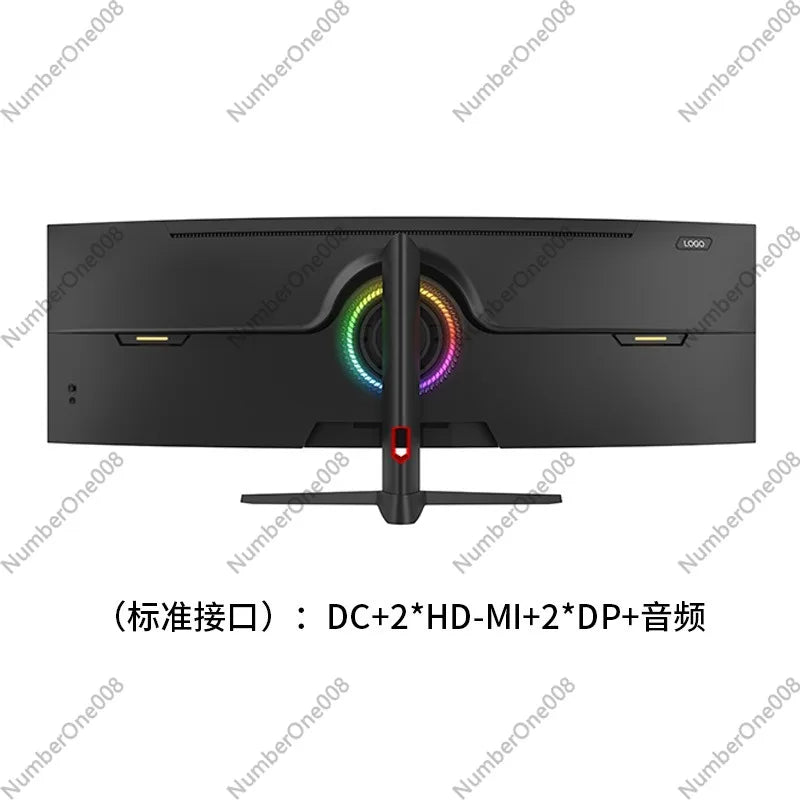 49 Inch Curved 3840*1080 4k Gaming Monitor with 165Hz Refresh 5k 5120*1440 RGB Ambient Lighting Lifting Base Gaming Monitor