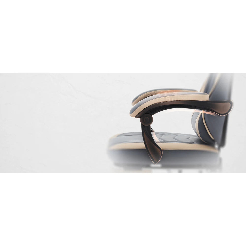 Gaming Chair, Ergonomic Computer Chair with Footrest and Massage Lumbar Support, Height Adjustable Swivel Video Game Chair for Adults, 300lb Max, Blue Beige