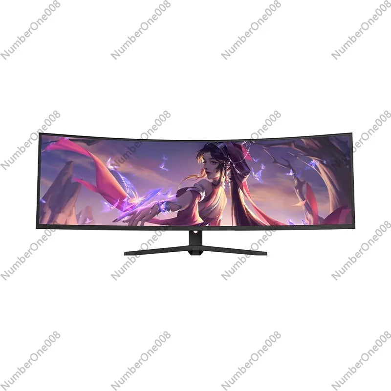 49 Inch Curved 3840*1080 4k Gaming Monitor with 165Hz Refresh 5k 5120*1440 RGB Ambient Lighting Lifting Base Gaming Monitor