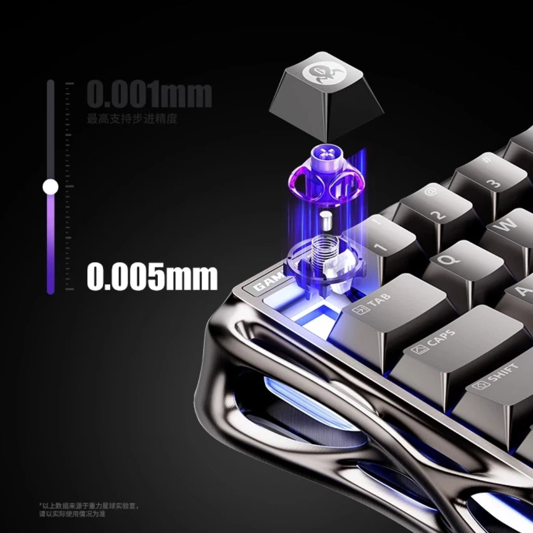 V60 Pro Magnetic Switch Keyboard Gaming Esports CNC 0.005mm 8000Hz Like Gasket 0.125ms Aluminum Gaming RGB Electroplated