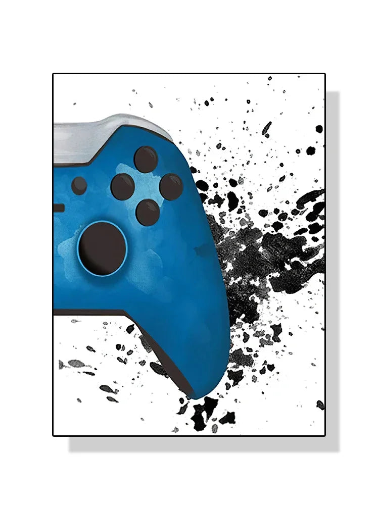 Modern Video Game Controllers Poster Handheld Game Console Gamepad Canvas Painting Wall Art Print Picture Gamer Room Home Dec