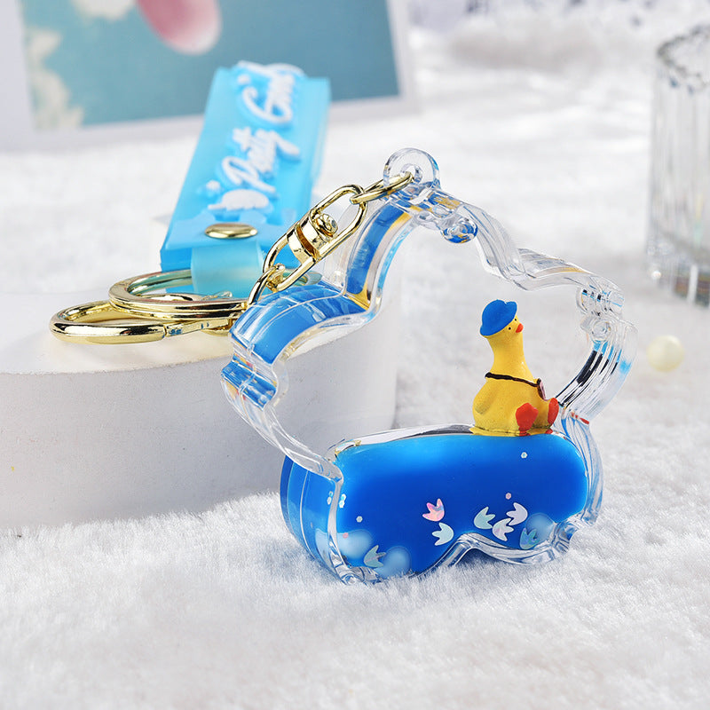 Creative Quirky Duck Keychain Acrylic Pendant
