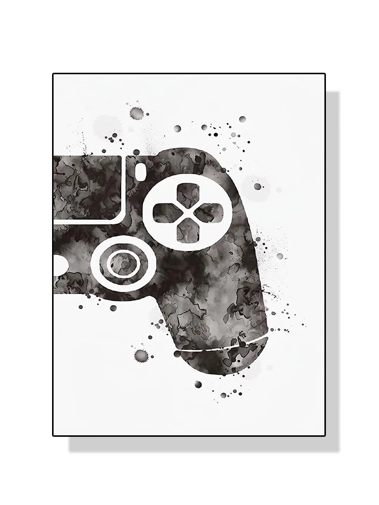 Modern Video Game Controllers Poster Handheld Game Console Gamepad Canvas Painting Wall Art Print Picture Gamer Room Home Dec