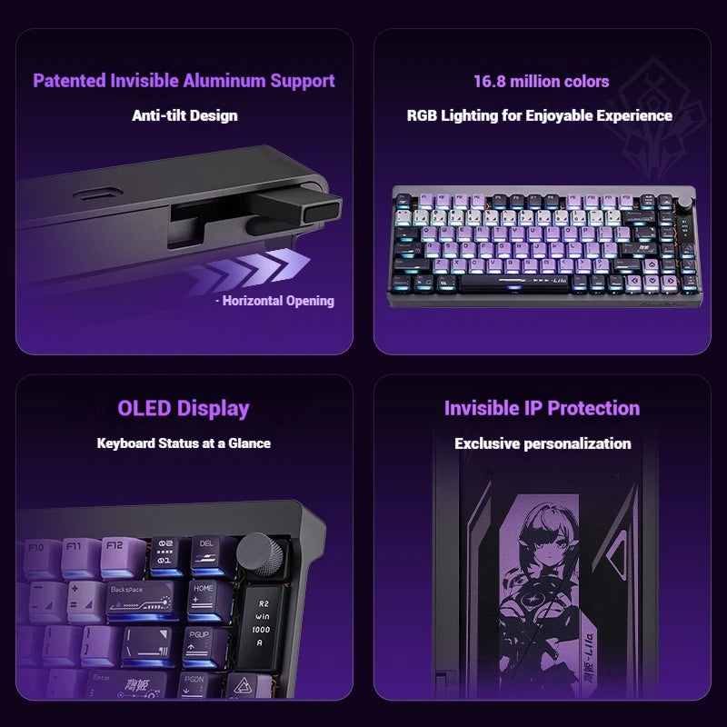 Colorful StarChase 87 Magnetic Switch Keyboard RGB Gaming Customizable Full Hot-Swap Keyboard CNC-Machined 8000Hz Mechanical
