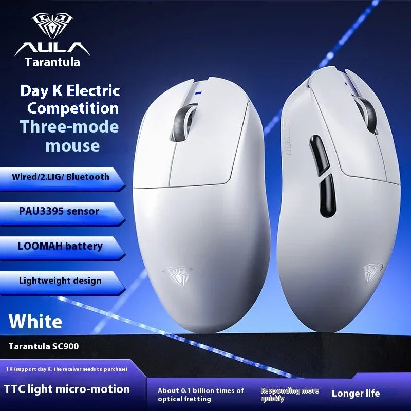 AULA SC900 Mouse Mouse Paw3950 Tri Mode Wireless 8000Hz Gaming Mice Battery Detachable Lightweight PC Accessories FPS Gamer 13