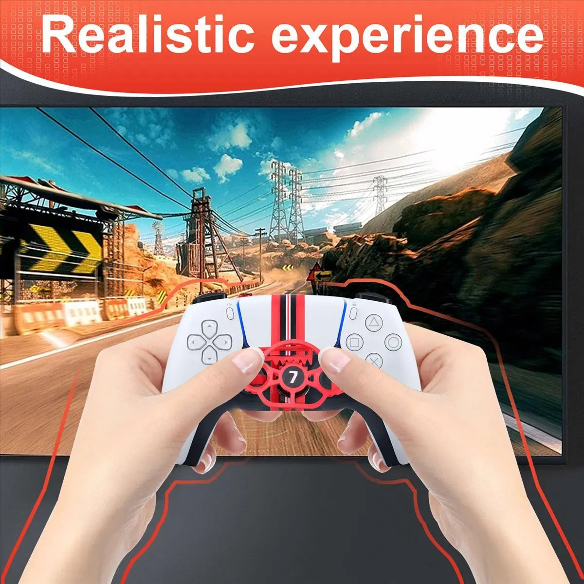 Gamepad Steering Wheel Racing Game Controller for Handle Game Joystick Gaming Handle Accessories A-ABLM