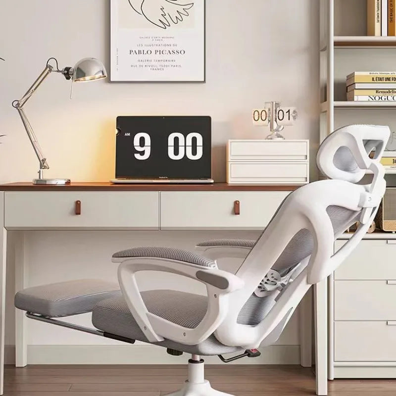 Ergonomic Computer Desk Chair for Home Long Hours Comfort Gaming Office Mesh Swivel Chair Dormitory Lounge Comfy Gaming Chair