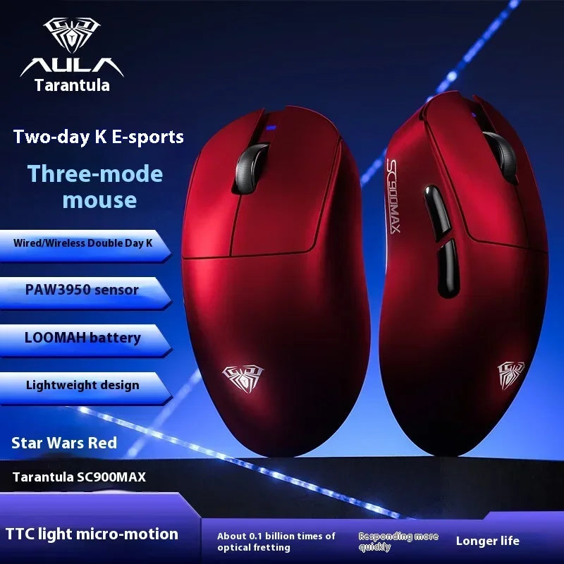 AULA SC900 Mouse Mouse Paw3950 Tri Mode Wireless 8000Hz Gaming Mice Battery Detachable Lightweight PC Accessories FPS Gamer 13
