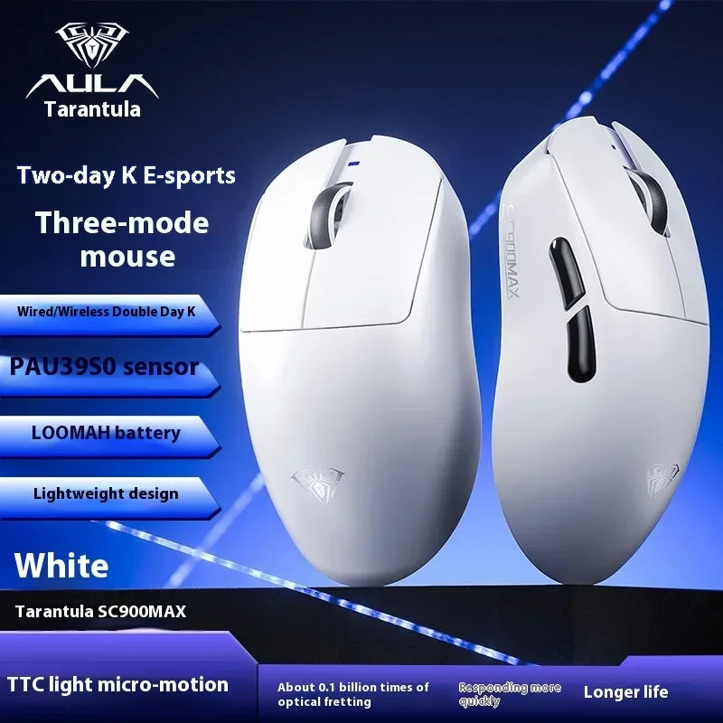 AULA SC900 Mouse Mouse Paw3950 Tri Mode Wireless 8000Hz Gaming Mice Battery Detachable Lightweight PC Accessories FPS Gamer 13