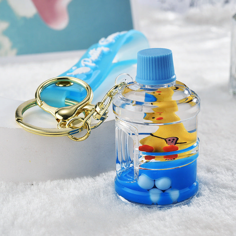 Creative Quirky Duck Keychain Acrylic Pendant