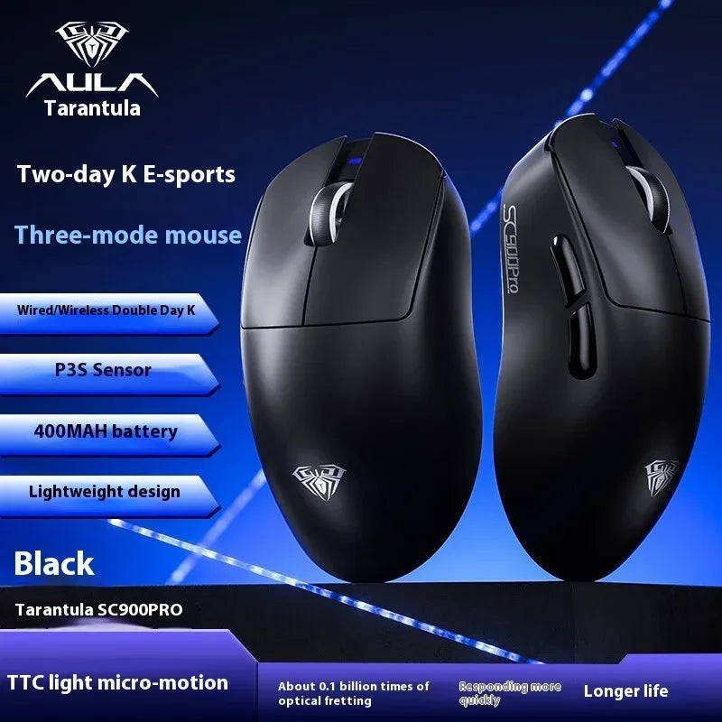 AULA SC900 Mouse Mouse Paw3950 Tri Mode Wireless 8000Hz Gaming Mice Battery Detachable Lightweight PC Accessories FPS Gamer 13
