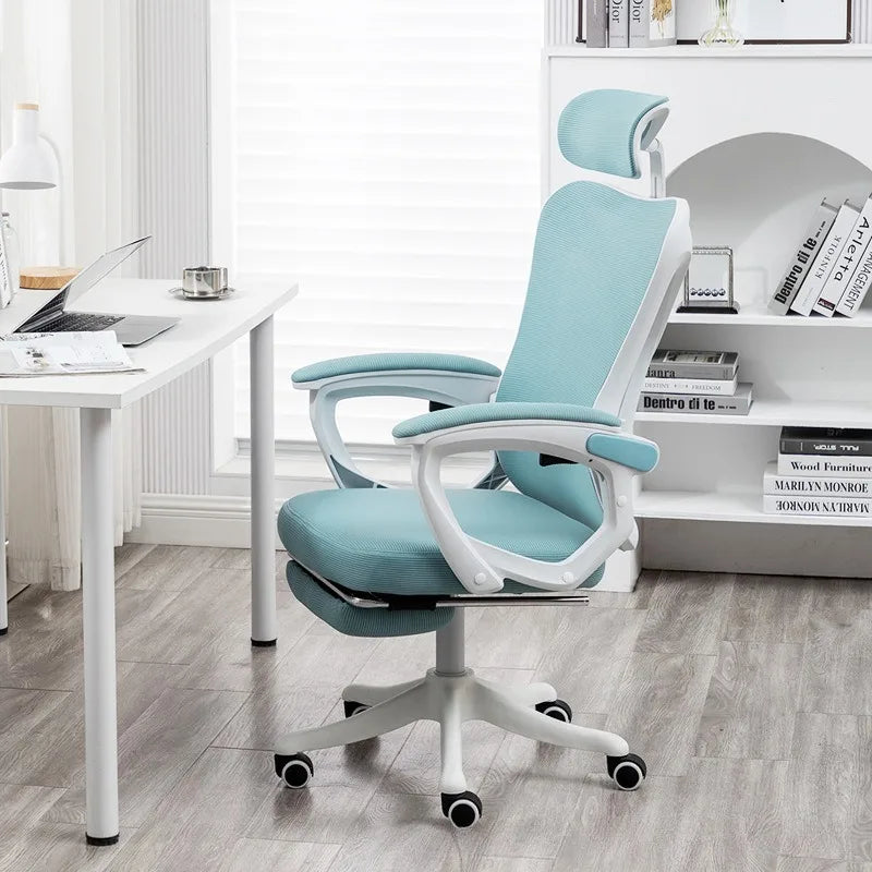 Ergonomic Computer Desk Chair for Home Long Hours Comfort Gaming Office Mesh Swivel Chair Dormitory Lounge Comfy Gaming Chair