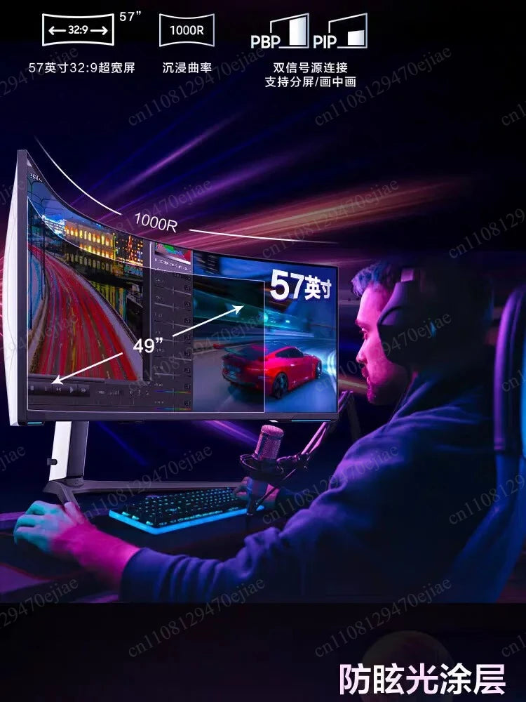Neo G9 S57CG954NC 57-Inch Dual 4K MiniLED Gaming Monitor 240Hz 1000R Curved Display HDR1000 DP2.1