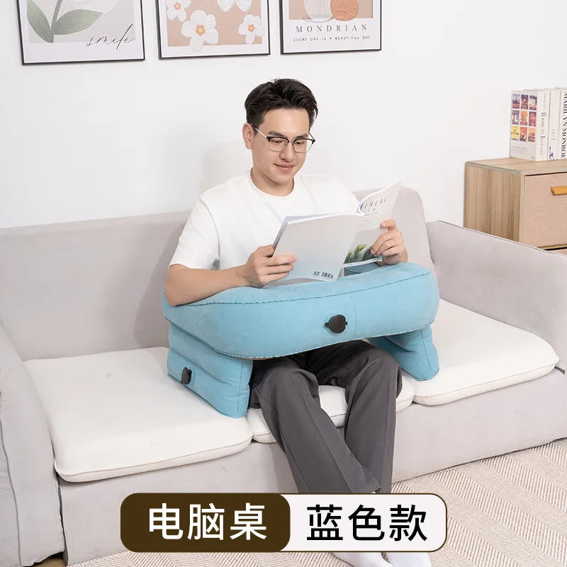Inflatable Lap Desk Pillow Inflatable Gaming Pillow PVC and Flock Adjustable Ergonomic Design Inflatable Lap Desk Pillow