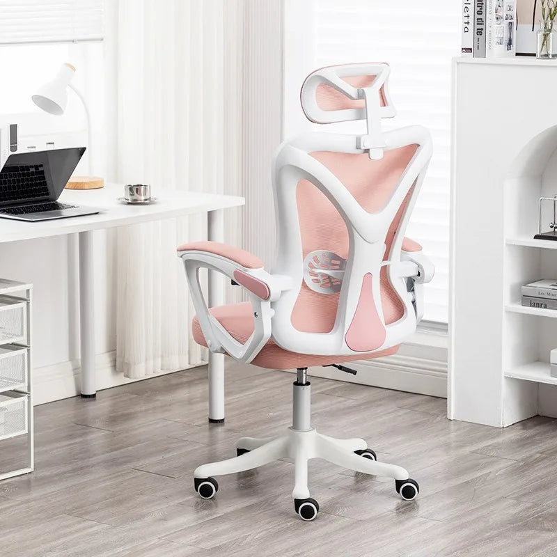 Ergonomic Computer Desk Chair for Home Long Hours Comfort Gaming Office Mesh Swivel Chair Dormitory Lounge Comfy Gaming Chair