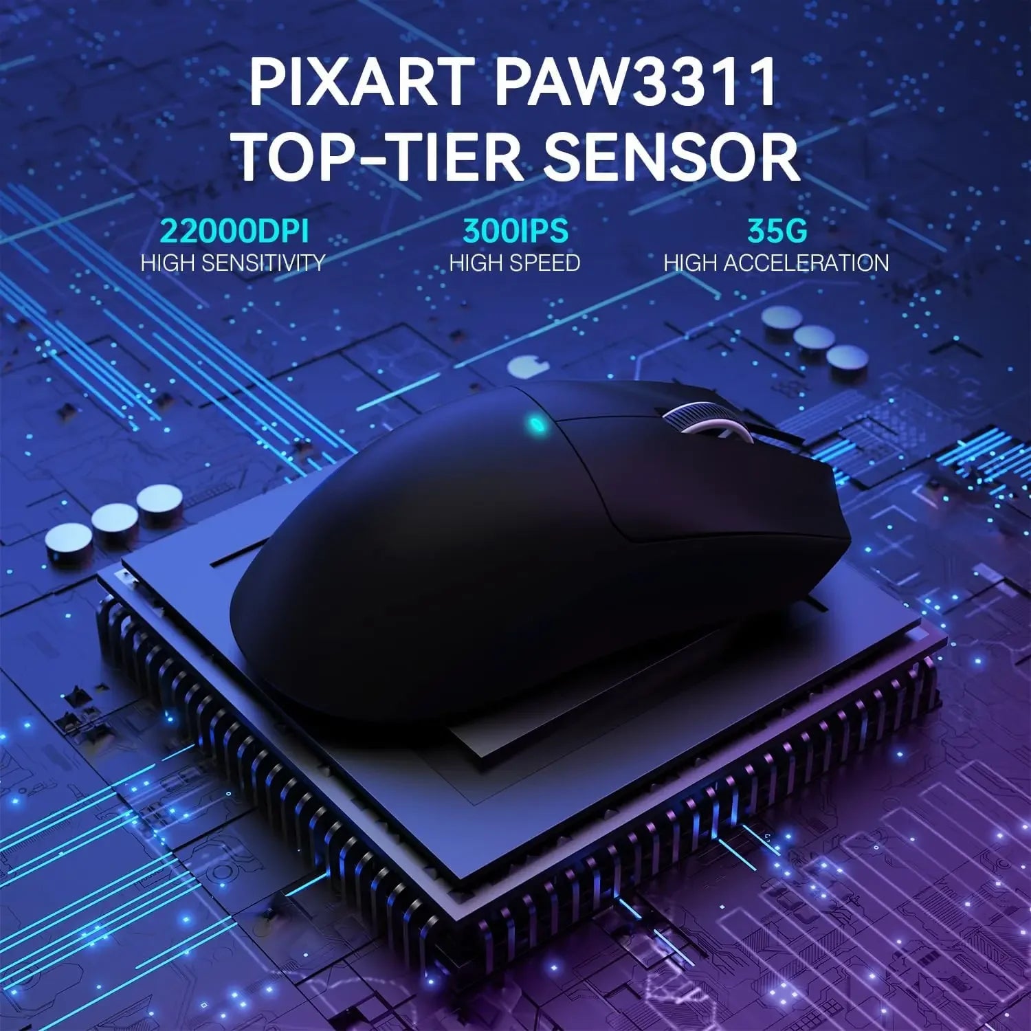 ATTACK SHARK X11 Lightweight Three-mode Wireless Gaming Mouse with RGB Charging Dock Optical Sensor PAW3311 22K DPI  PC/Mac